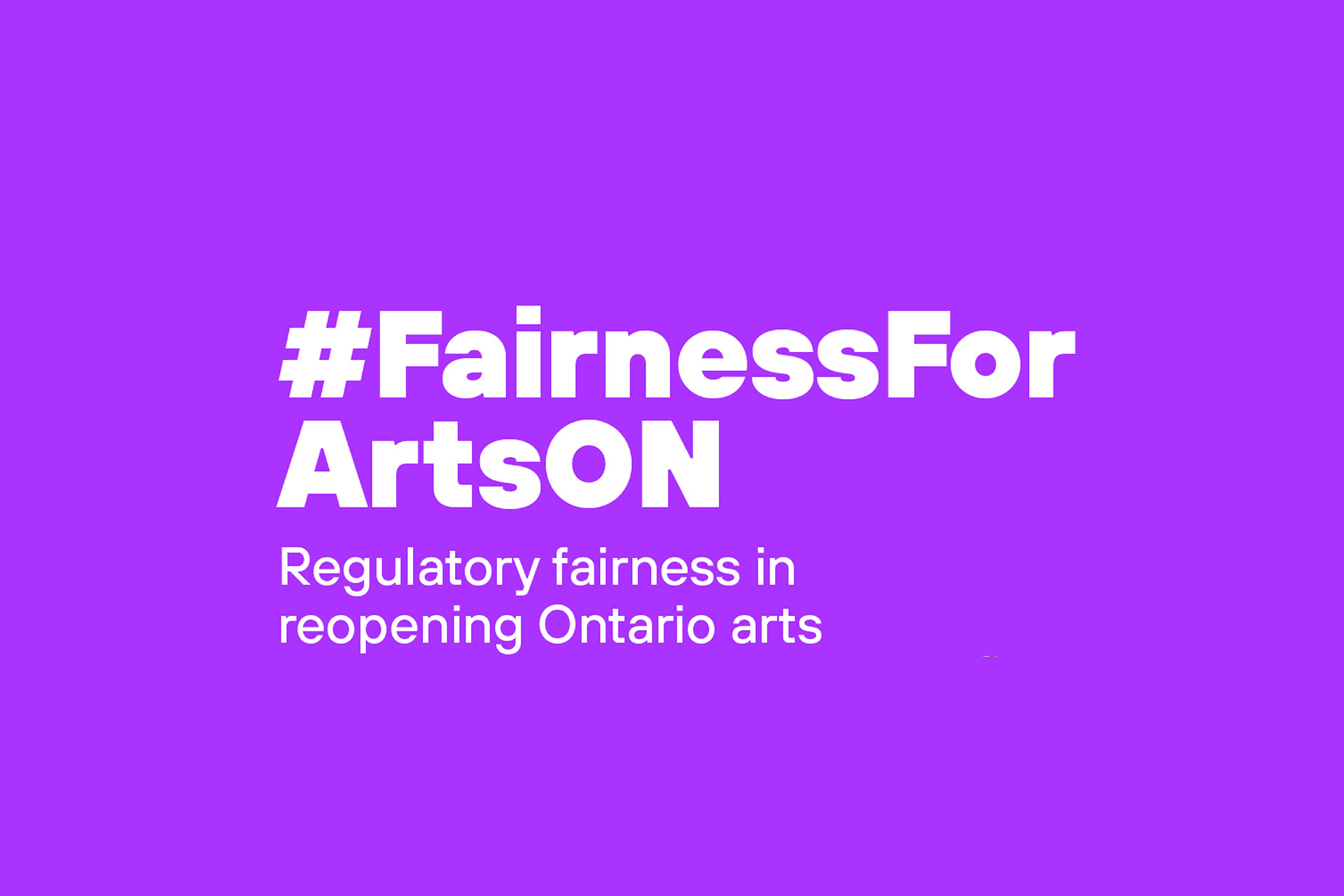 #FairnessForArtsON